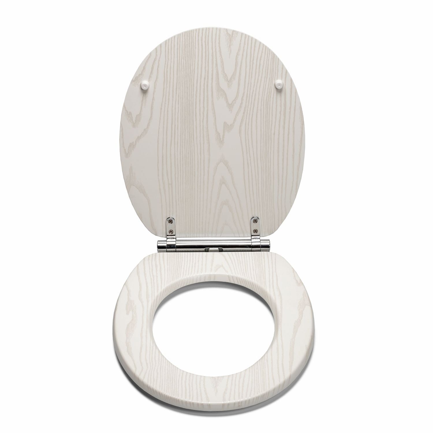Croydex moulded wood toilet seat white oak effect, UK version