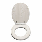 Croydex moulded wood toilet seat white oak effect, UK version
