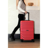 Featherstone 4-wheel hard cabin suitcase red - British product