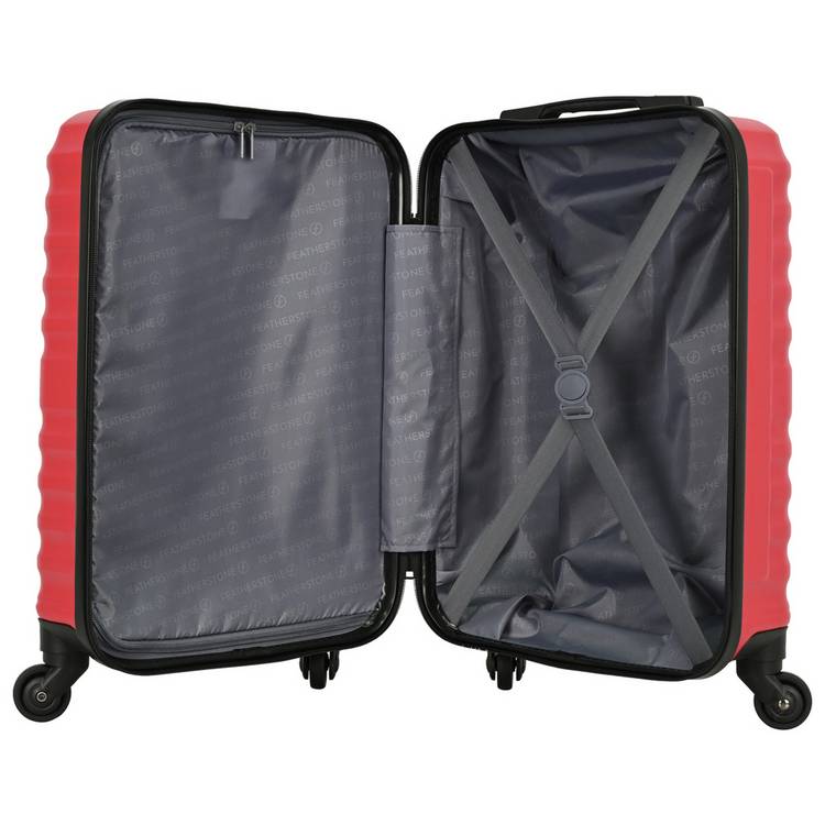 Featherstone 4-wheel hard cabin suitcase red - British product