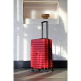 Featherstone 4-wheel hard cabin suitcase red - British product