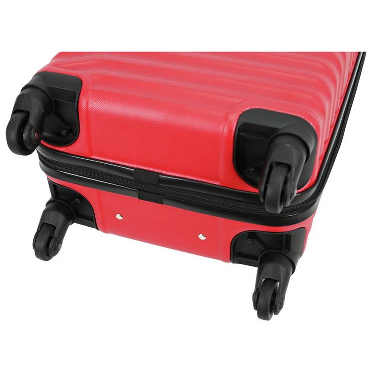 Featherstone 4-wheel hard cabin suitcase red - British product