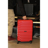 Featherstone 4-wheel hard cabin suitcase red - British product