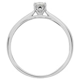 Revere engagement ring 9ct white gold cubic zirconia size K (British brand)