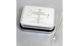 Personalised Memento Cross Necklace with Christening Box GOODS Argos