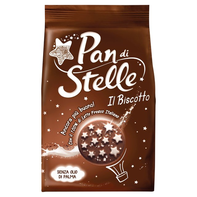 Pan Di Stelle Chocolate Biscuits with Milk Hazelnuts and Cocoa   350g