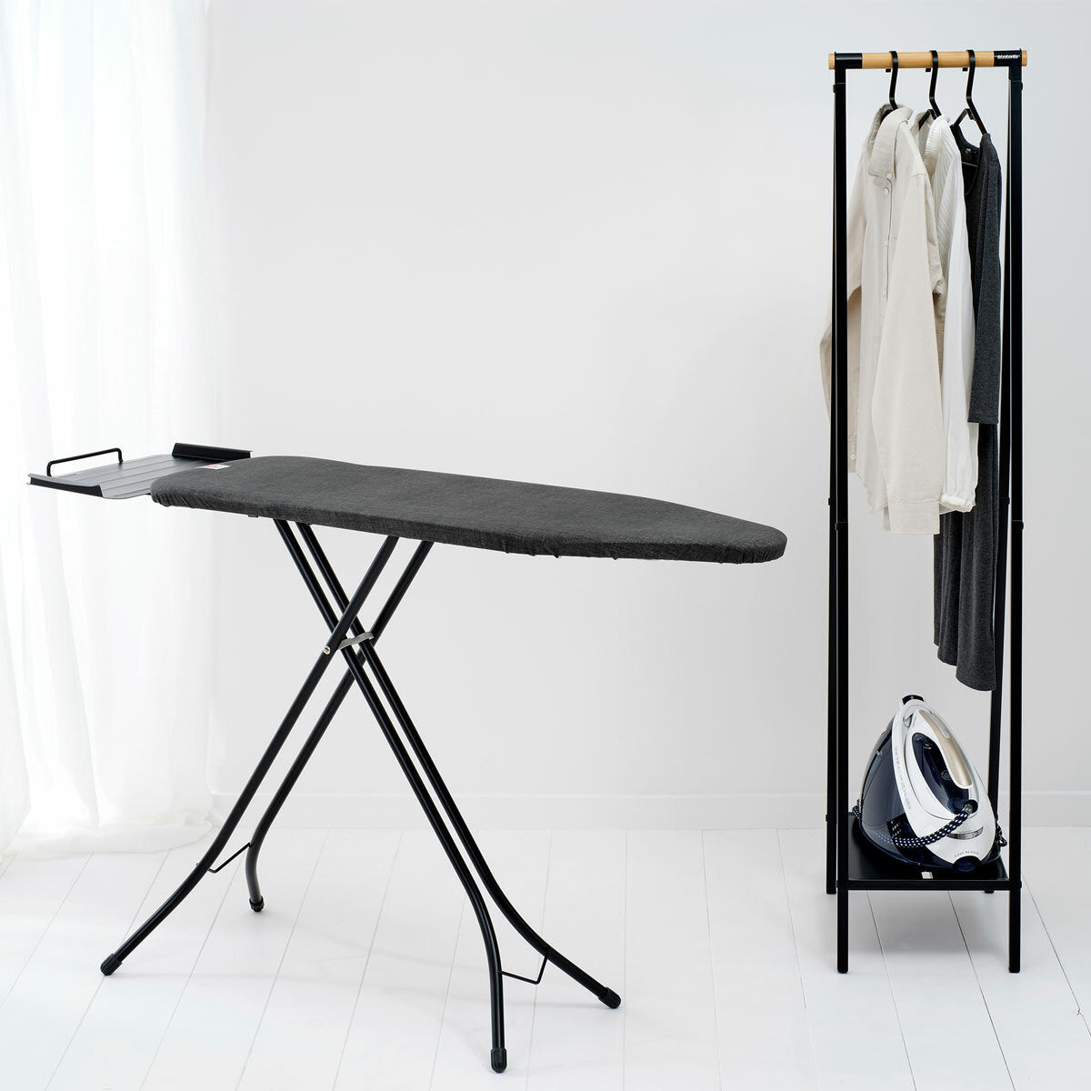 Brabantia ironing board B with metal steam unit holder, imported from the UK