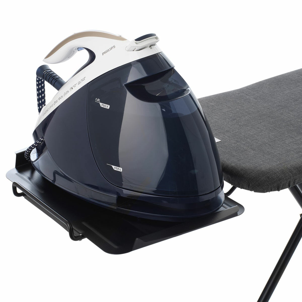 Brabantia ironing board B with metal steam unit holder, imported from the UK