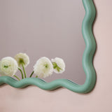 Habitat green wavy wall mirror 60x57cm, UK version