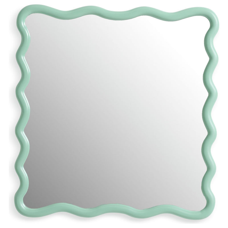 Habitat green wavy wall mirror 60x57cm, UK version