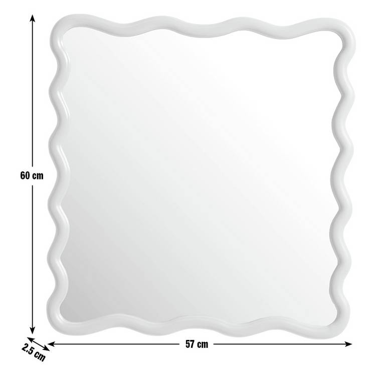 Habitat green wavy wall mirror 60x57cm, UK version