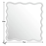 Habitat green wavy wall mirror 60x57cm, UK version