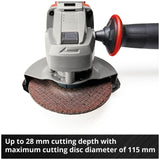 Einhell Power X-Change cordless angle grinder 18V, UK version