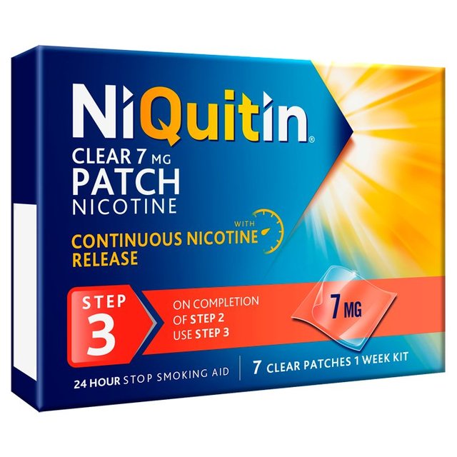 NiQuitin CQ 7mg Clear Patch Step 3   7 per pack GOODS M&S   