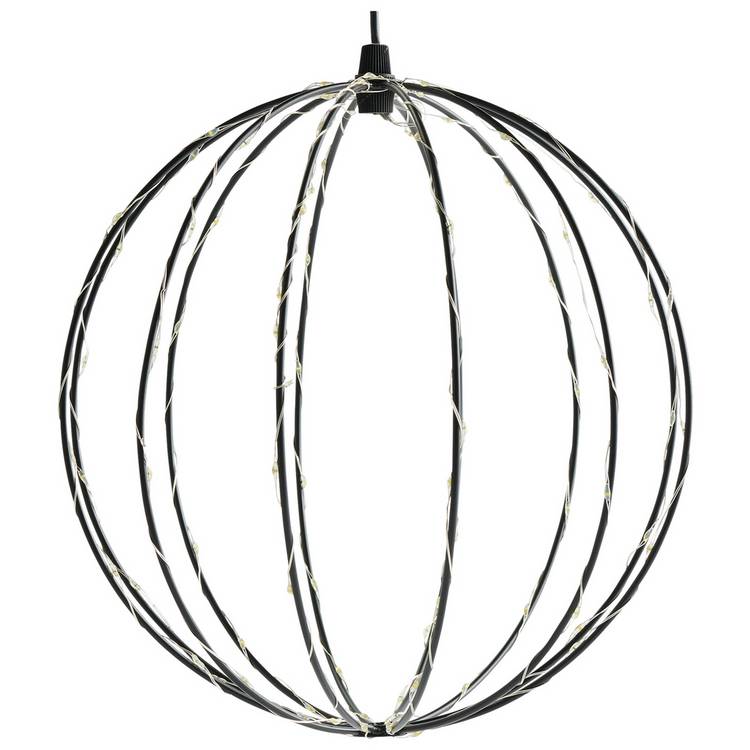 Habitat solar hanging metal lantern with warm white LEDs - British product