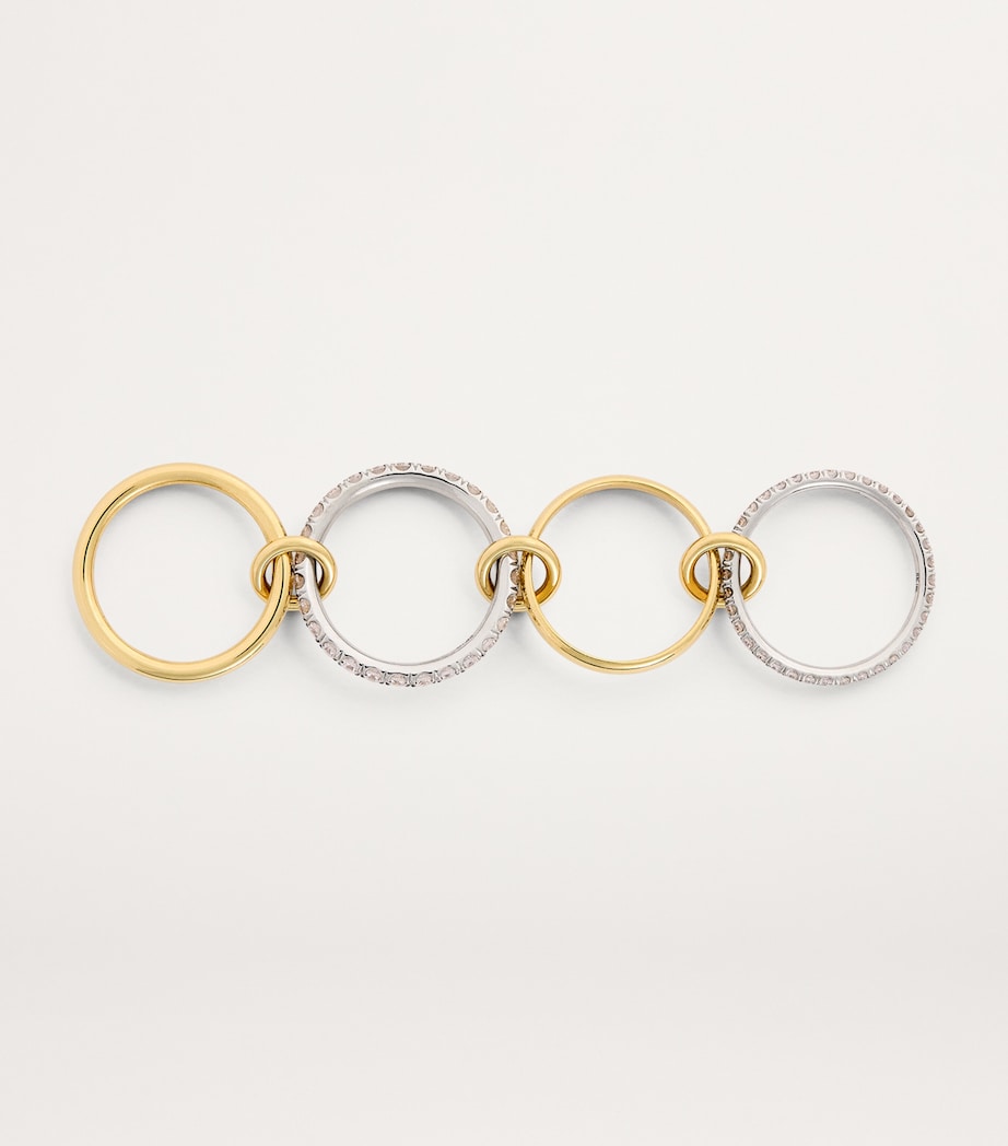 Spinelli Kilcollin Halley ring mixed gold diamond (British brand)