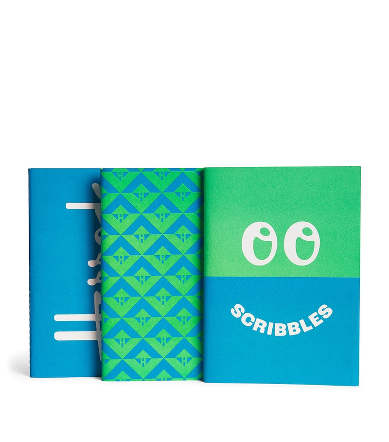 Harrods A6 notebook set with lined, dotted, and grid paper, UK version