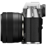 Fujifilm XT50 silver mirrorless camera with XC15-45mm lens (British brand)