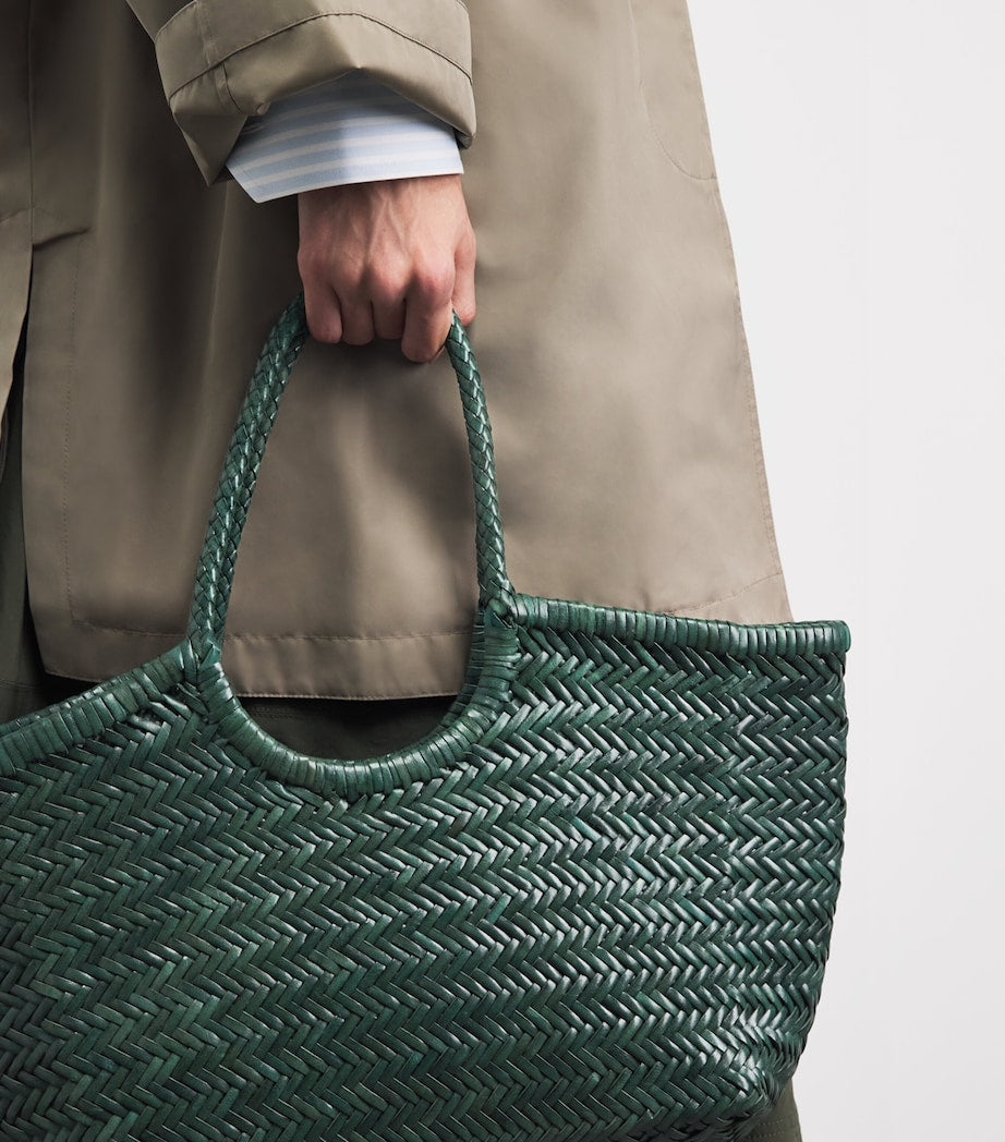 Dragon Diffusion large leather woven Nantucket tote bag (British brand)