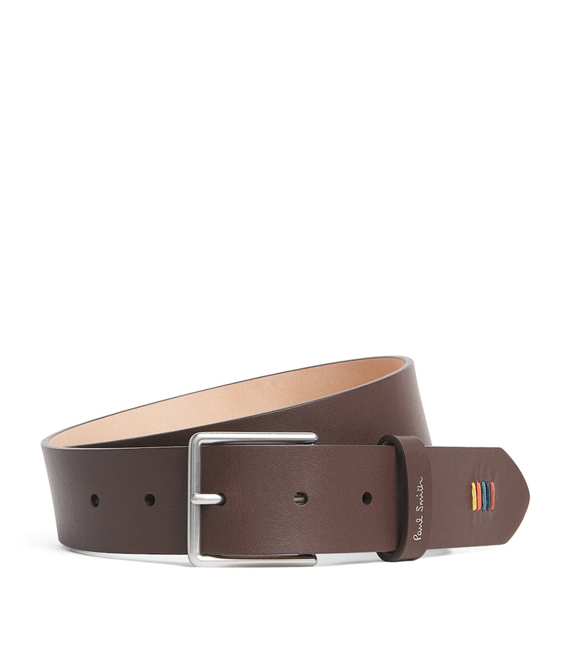 Paul Smith Leather Signature Stripe Stitch belt (British brand)