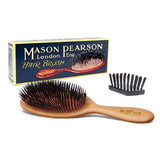 Mason Pearson small extra pure bristle hairbrush light wood - British product