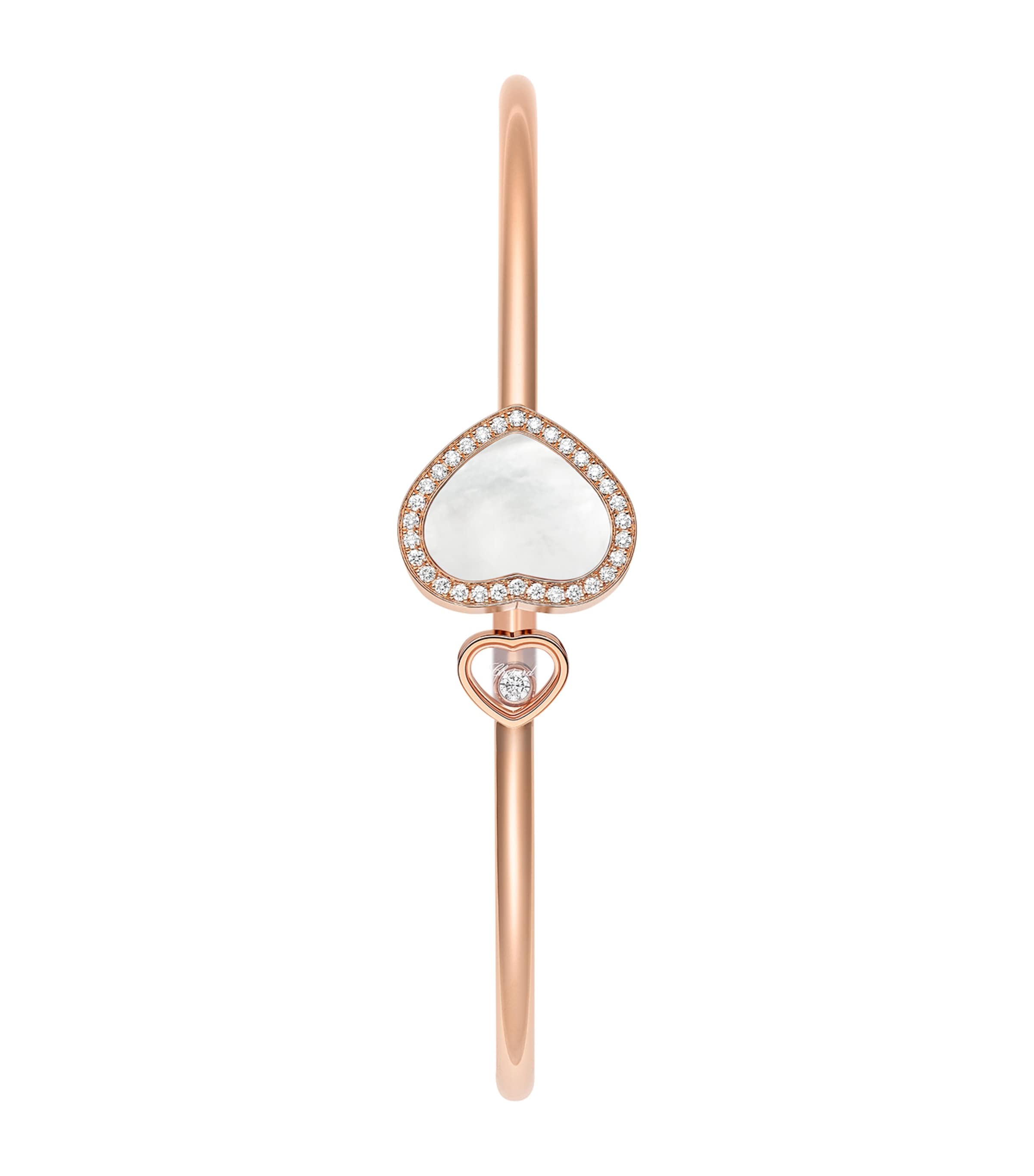 Chopard Happy Diamonds rose gold bangle with diamonds and mother-of-pearl (British brand)