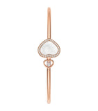 Chopard Happy Diamonds rose gold bangle with diamonds and mother-of-pearl (British brand)
