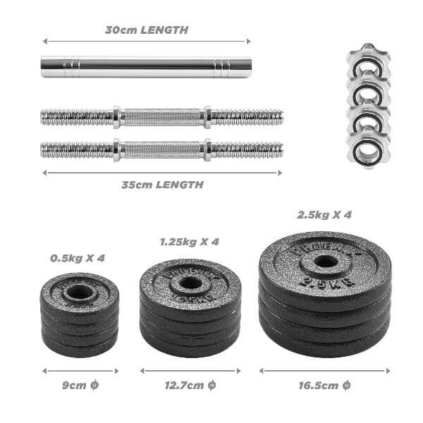 Phoenix Fitness weight set 20kg - British product