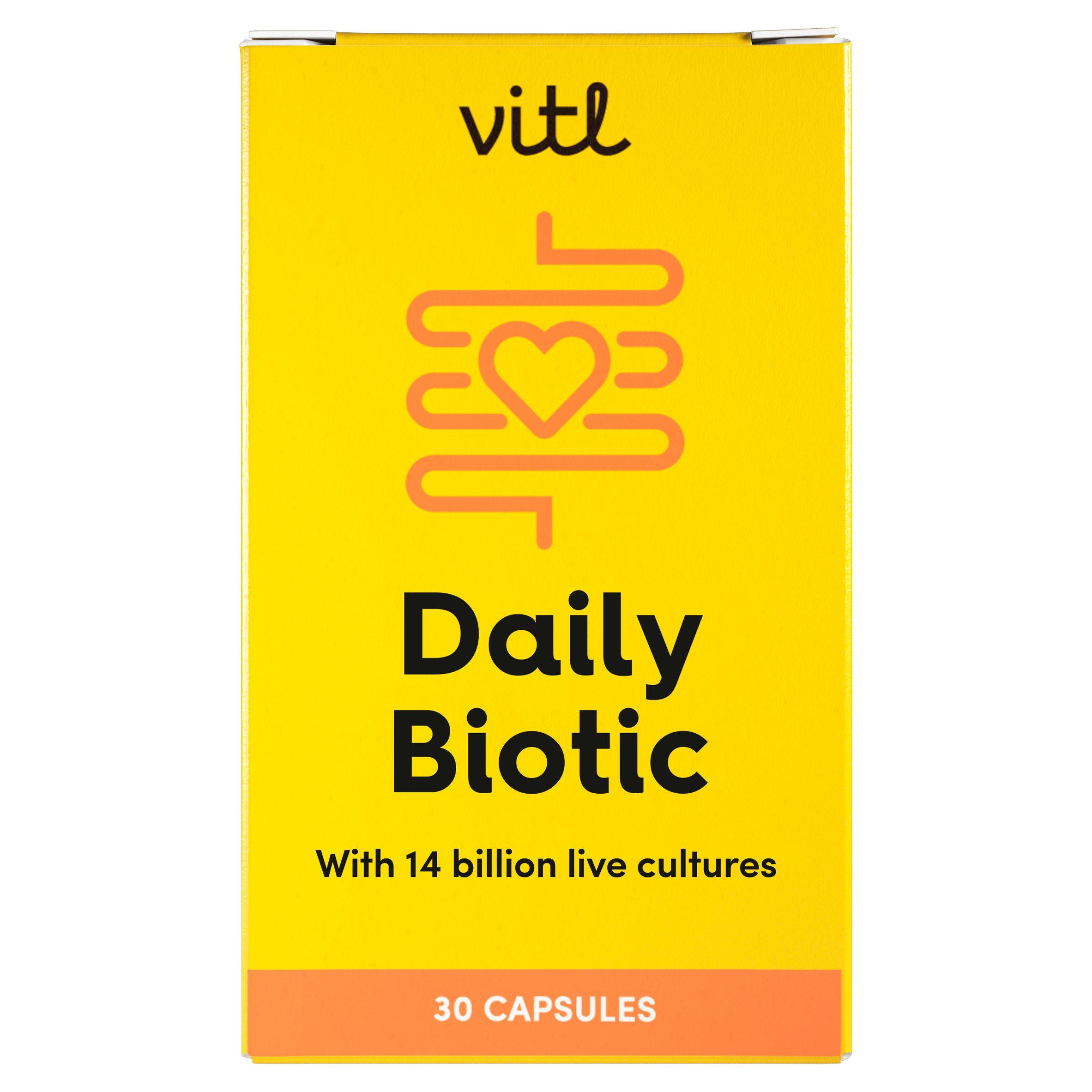 Vitl Daily Biotic Capsules x30 GOODS Sainsburys   