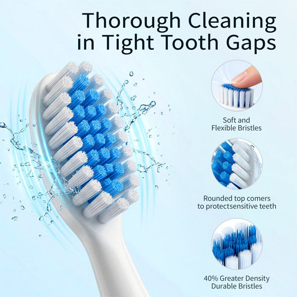 Livingandhome electric toothbrush with 4 brush heads white, imported from the UK