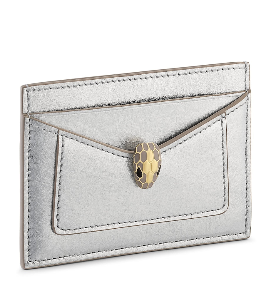 Bvlgari Serpenti Forever metallic leather card holder - British product