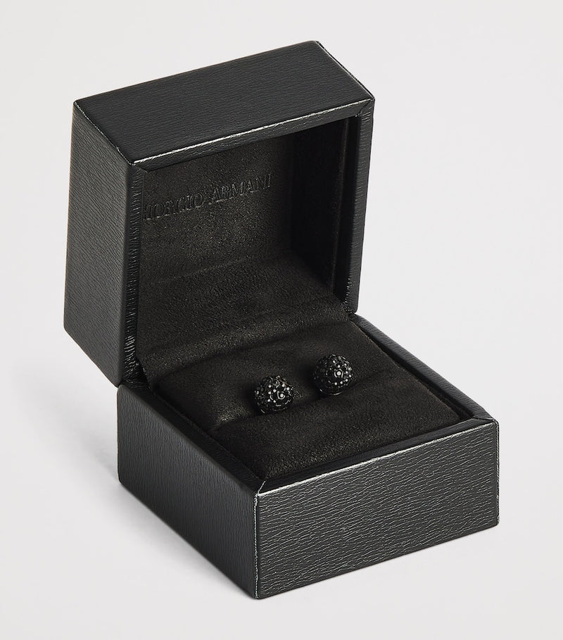 Giorgio Armani sterling silver embellished cufflinks, imported from the UK