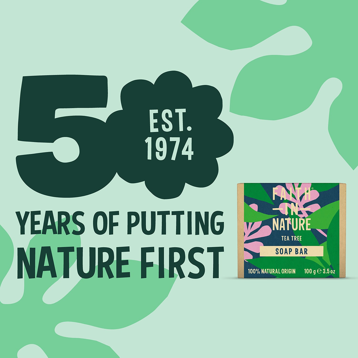 Faith In Nature tea tree soap bar 100g (British brand)