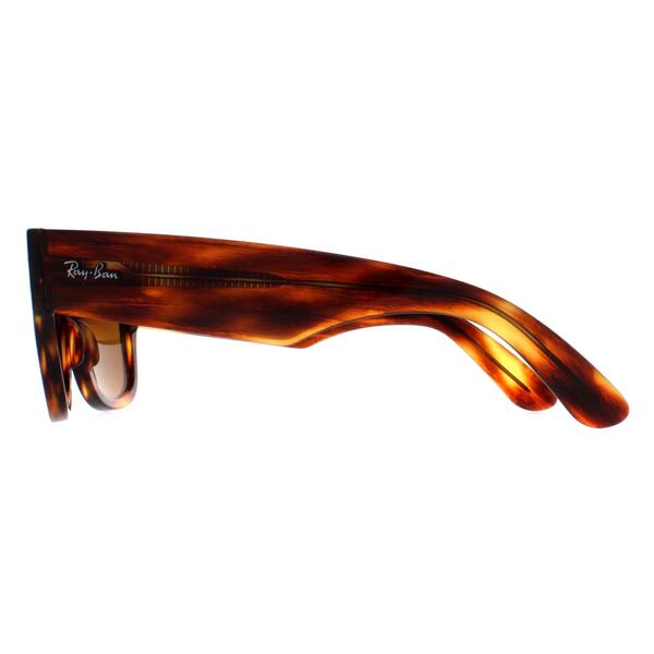 Ray-Ban Mega Wayfarer brown striped Havana sunglasses, imported from the UK
