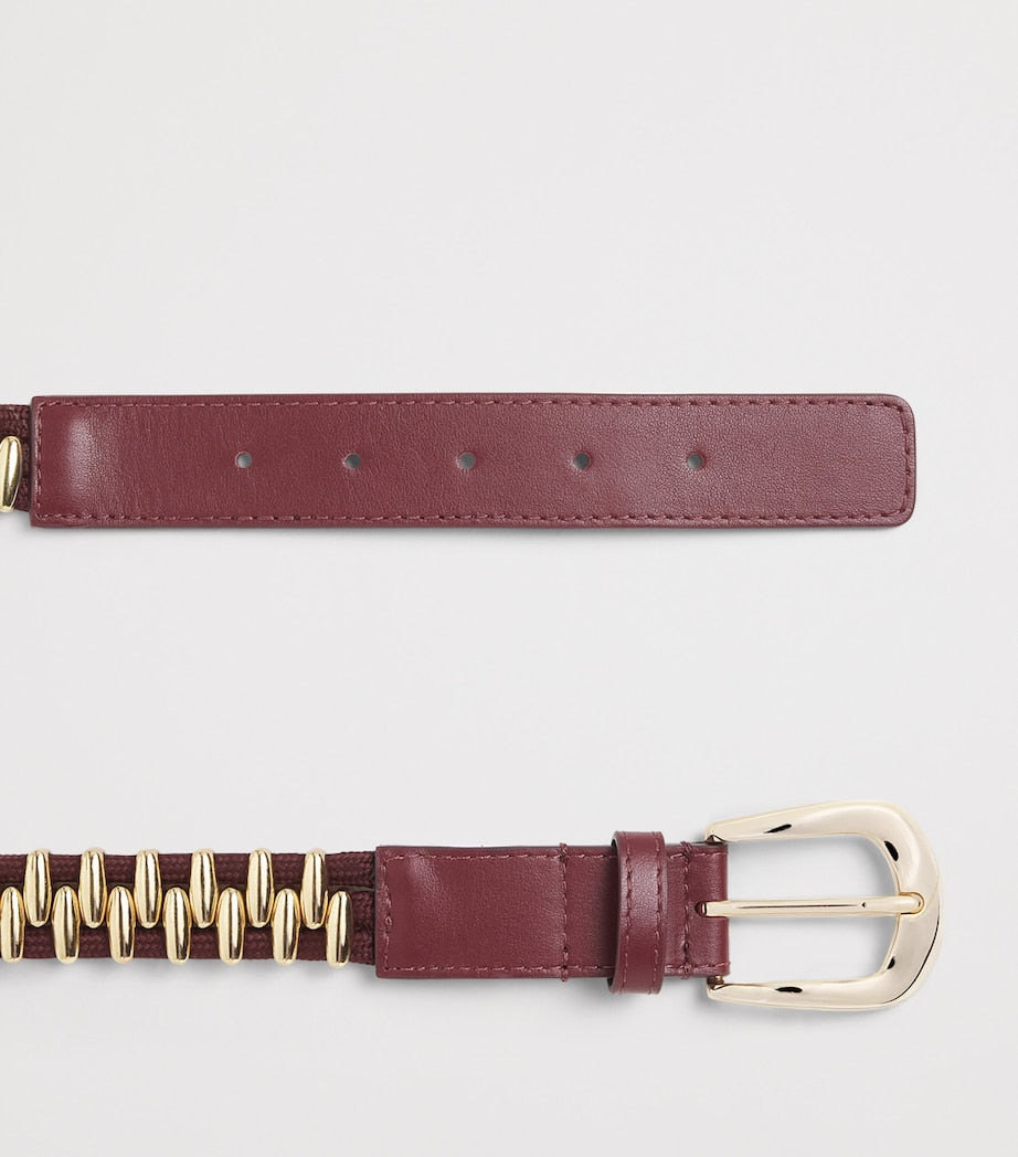 Sandro Paris leather studded belt, imported from the UK
