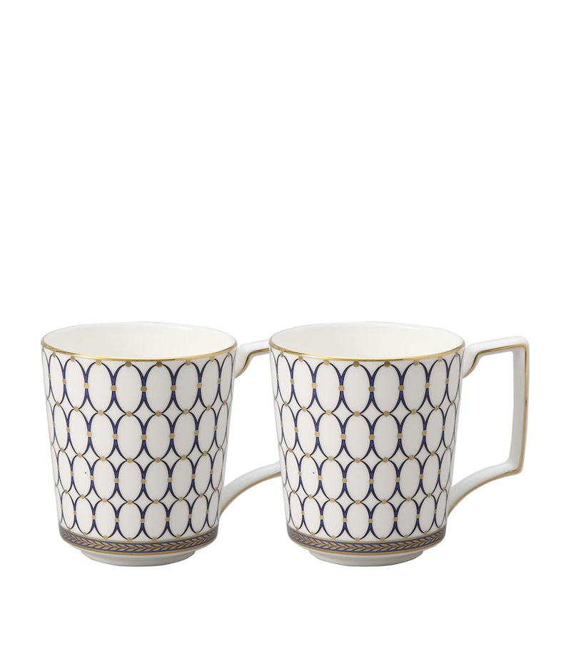 Wedgwood Renaissance bone china mugs set of 2 (British brand)