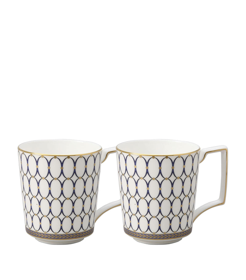 Wedgwood Renaissance bone china mugs set of 2 (British brand)