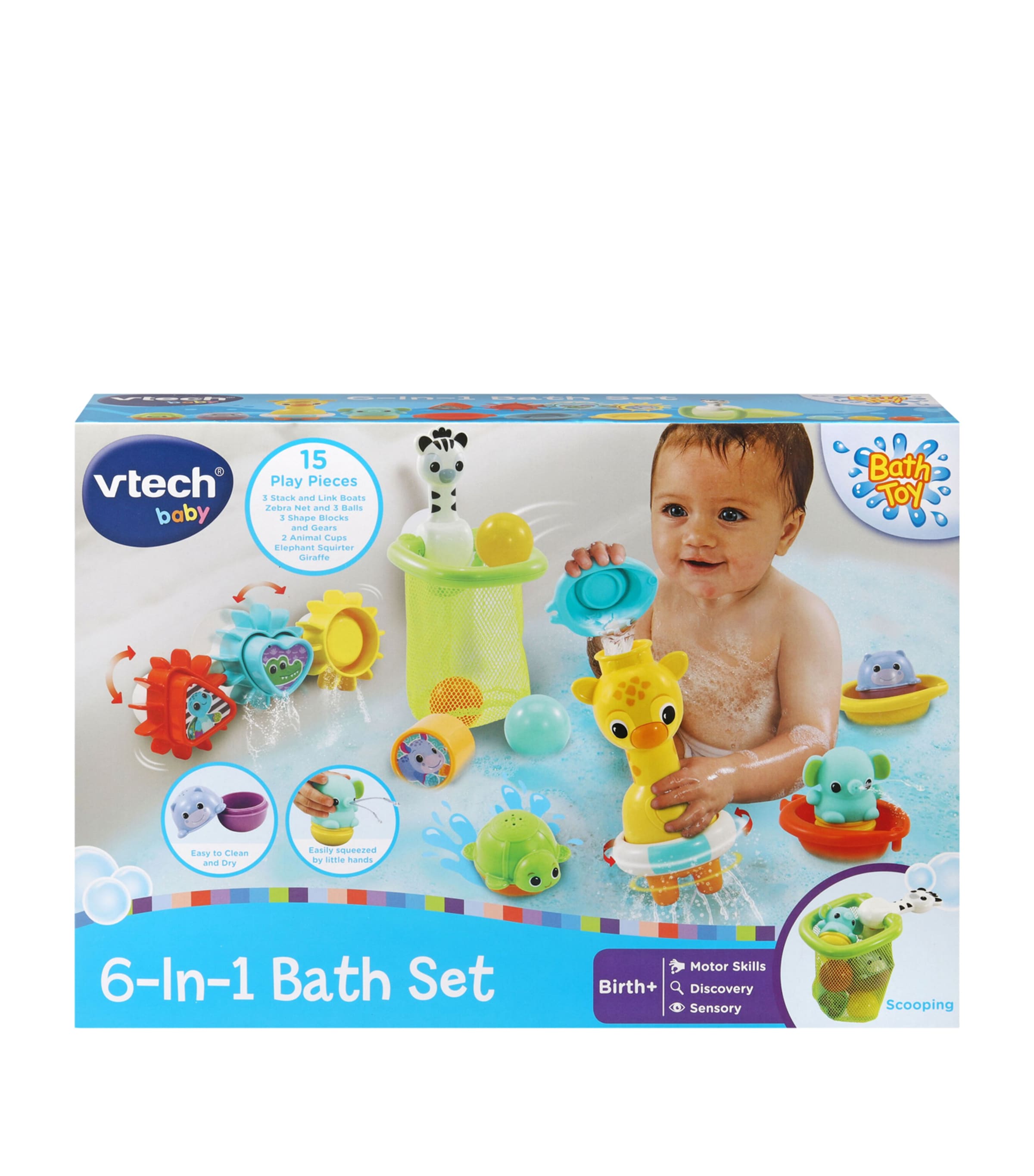 VTech 6-in-1 baby bath toy set (British brand)