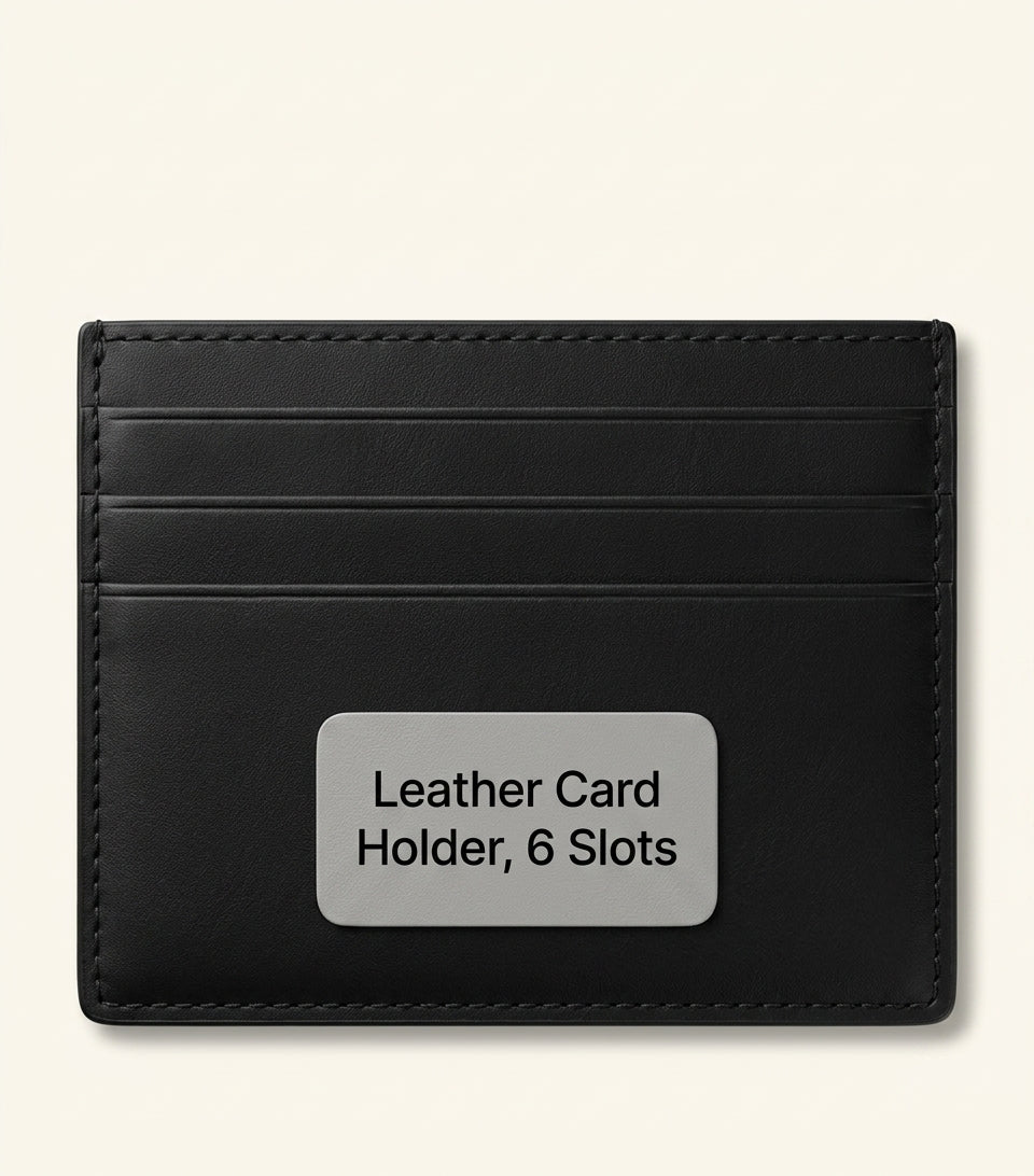 Prada leather card holder with six card slots - British product