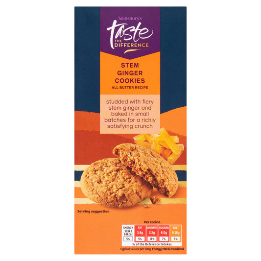 Sainsbury's Stem Ginger Cookies, Taste the Difference 200g - McGrocer