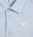 Emporio Armani kids cotton-blend seersucker shirt 6-36 months - British product