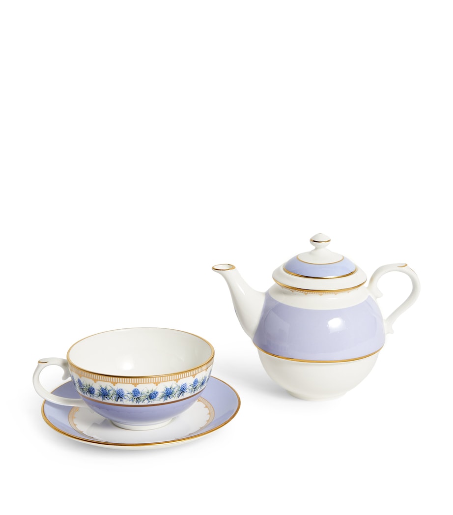 Halcyon Days Shell Garden Floral tea for one set, UK version