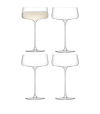 LSA International set of 4 Champagne saucers with 300ml capacity, UK version