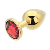 Loving Joy Toosh Large metal butt plug with red gemstone, UK version