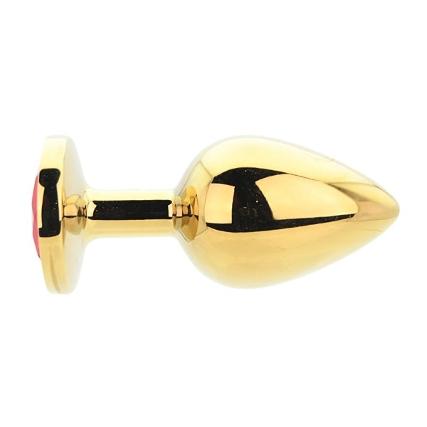 Loving Joy Toosh Large metal butt plug with red gemstone, UK version