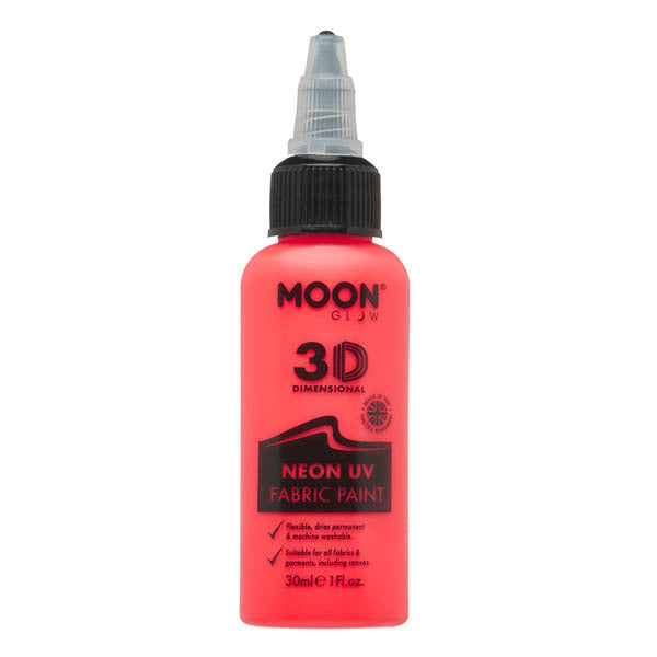 Moon Glow neon UV paint intense red 30ml, imported from the UK