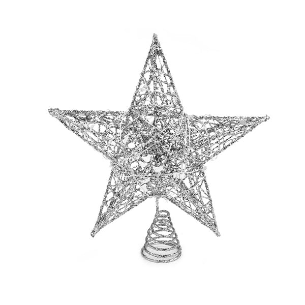 Livingandhome Christmas tree topper star sequins large, imported from the UK