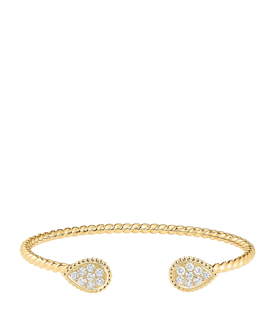 Boucheron Serpent Bohème bracelet yellow gold diamond bangle, imported from the UK