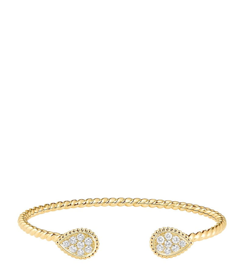 Boucheron Serpent Bohème bracelet yellow gold diamond bangle, imported from the UK