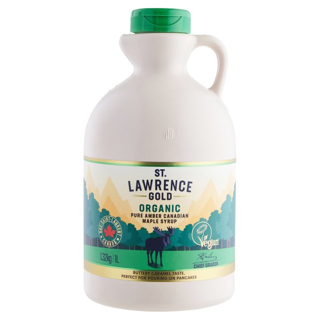 St Lawrence Gold Organic Pure Maple Syrup Amber   1L GOODS M&S   